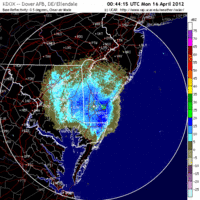 Base Reflectivity image from Dover AFB