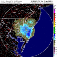 Base Reflectivity image from Dover AFB