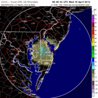 Base Reflectivity image from Dover AFB