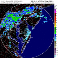 Base Reflectivity image from Dover AFB