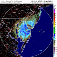 Base Reflectivity image from Dover AFB