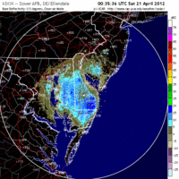 Base Reflectivity image from Dover AFB