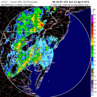 Base Reflectivity image from Dover AFB