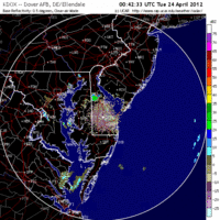 Base Reflectivity image from Dover AFB