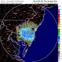 Base Reflectivity image from Dover AFB