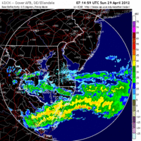 Base Reflectivity image from Dover AFB