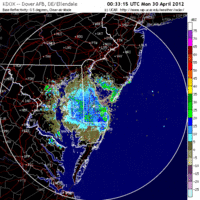 Base Reflectivity image from Dover AFB