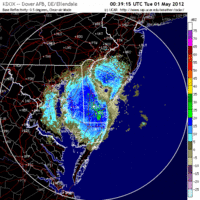 Base Reflectivity image from Dover AFB