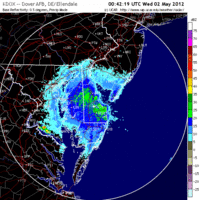 Base Reflectivity image from Dover AFB