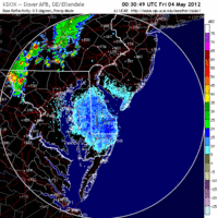 Base Reflectivity image from Dover AFB