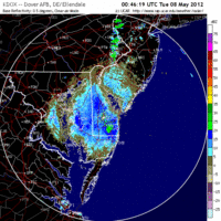 Base Reflectivity image from Dover AFB