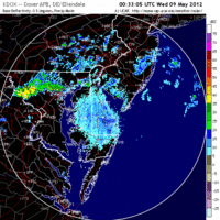 Base Reflectivity image from Dover AFB