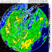 Base Reflectivity image from Dover AFB