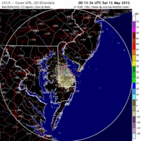 Base Reflectivity image from Dover AFB