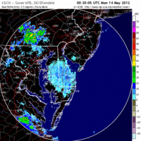 Base Reflectivity image from Dover AFB