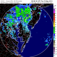 Base Reflectivity image from Dover AFB