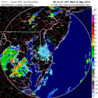 Base Reflectivity image from Dover AFB