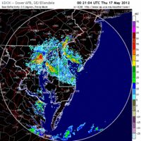 Base Reflectivity image from Dover AFB