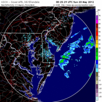 Base Reflectivity image from Dover AFB