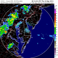 Base Reflectivity image from Dover AFB