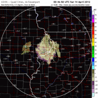 Base Reflectivity image from Davenport, IA