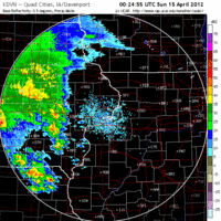 Base Reflectivity image from Davenport, IA