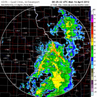 Base Reflectivity image from Davenport, IA