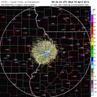 Base Reflectivity image from Davenport, IA