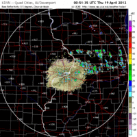 Base Reflectivity image from Davenport, IA