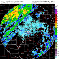 Base Reflectivity image from Davenport, IA