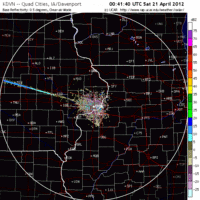 Base Reflectivity image from Davenport, IA