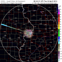 Base Reflectivity image from Davenport, IA