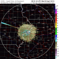 Base Reflectivity image from Davenport, IA