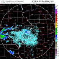 Base Reflectivity image from Davenport, IA