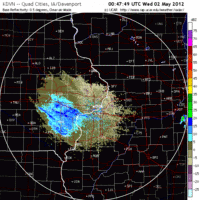 Base Reflectivity image from Davenport, IA