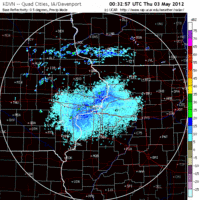 Base Reflectivity image from Davenport, IA