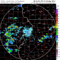 Base Reflectivity image from Davenport, IA