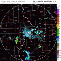 Base Reflectivity image from Davenport, IA