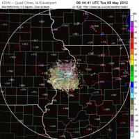 Base Reflectivity image from Davenport, IA