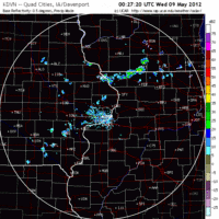 Base Reflectivity image from Davenport, IA