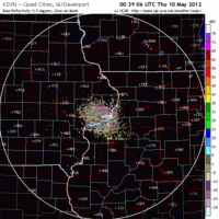 Base Reflectivity image from Davenport, IA