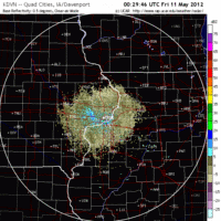 Base Reflectivity image from Davenport, IA