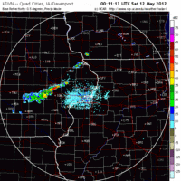 Base Reflectivity image from Davenport, IA