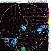 Base Reflectivity image from Davenport, IA