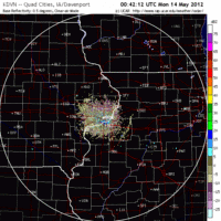 Base Reflectivity image from Davenport, IA