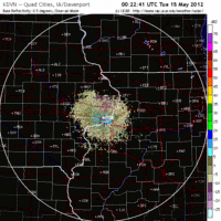 Base Reflectivity image from Davenport, IA