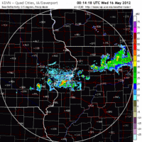 Base Reflectivity image from Davenport, IA