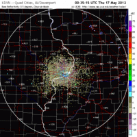 Base Reflectivity image from Davenport, IA