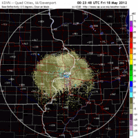 Base Reflectivity image from Davenport, IA