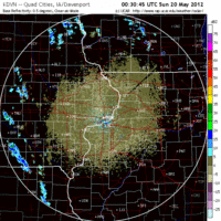 Base Reflectivity image from Davenport, IA